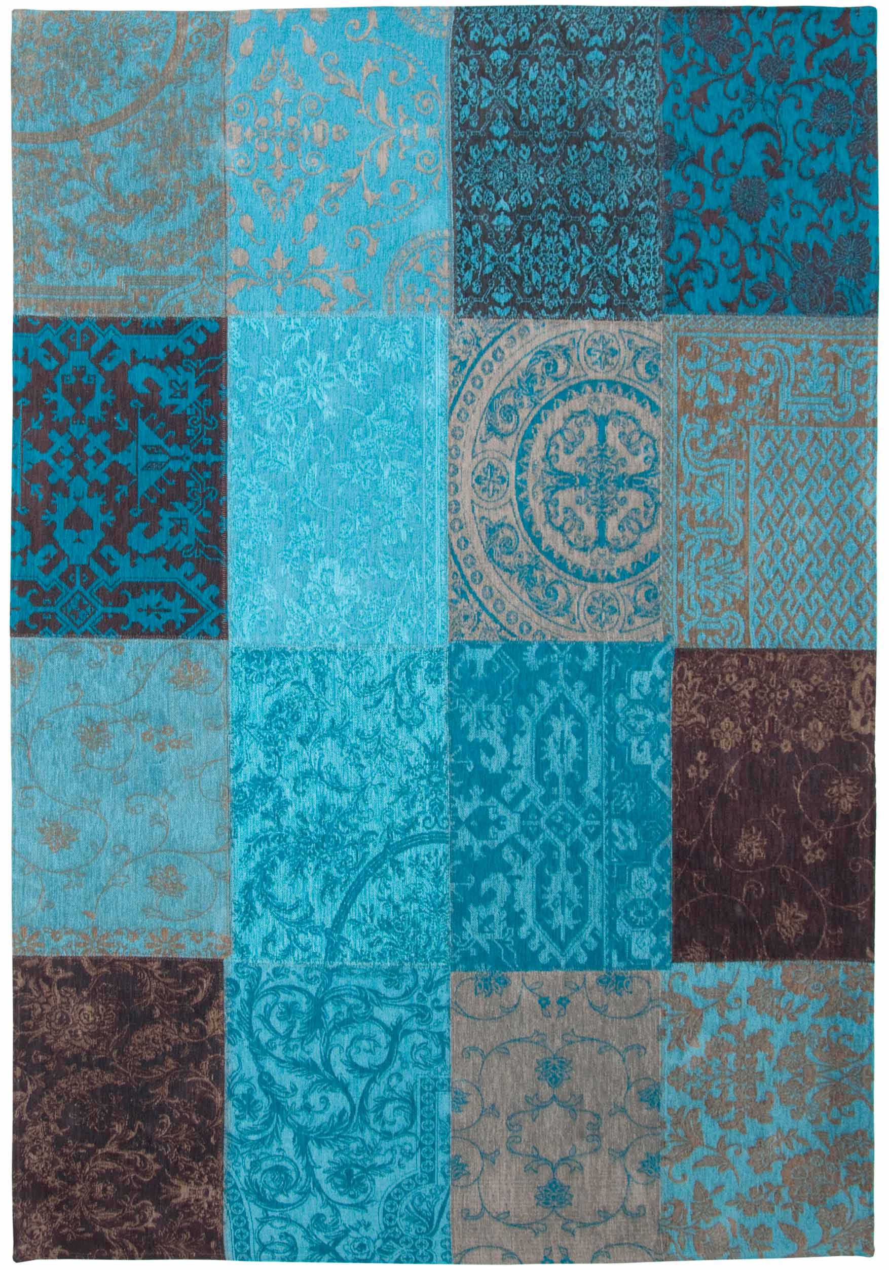 Multi Patchwork Vintagematta Turquoise 140x200