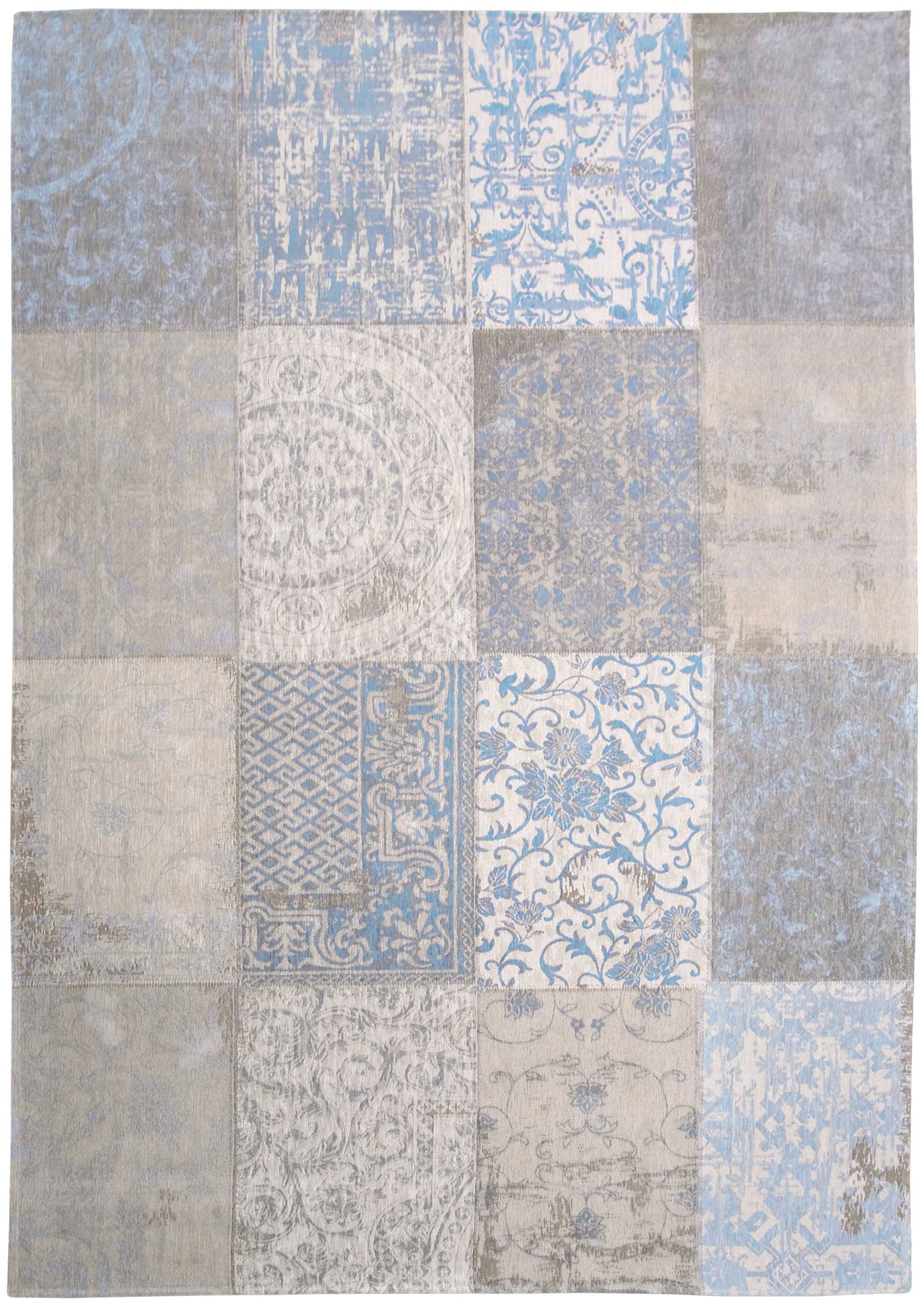 Savonnerie Patchwork 170x240 Gustavian Blue